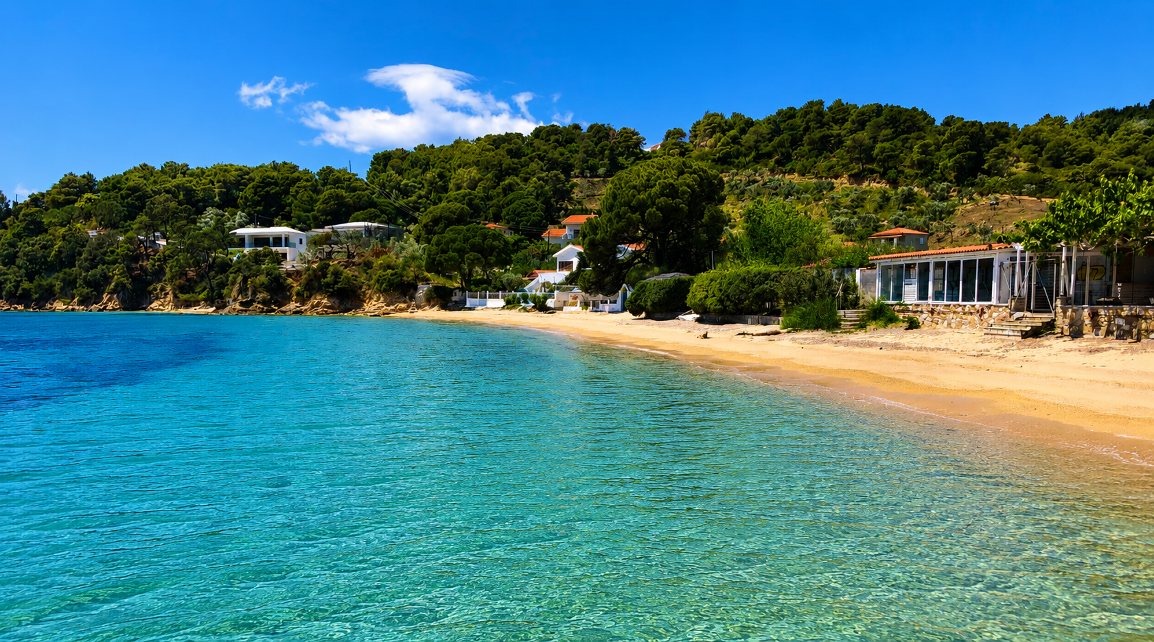 Start your boat trip from Achladies Beach and explore beautiful destinations around Skiathos.